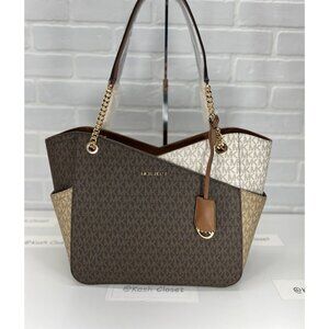 Michael Kors shoulder bag xchain tote large bag MK signature luggage multi